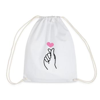 K Pop Finger Korean Pop K-Pop Snap Musik Geschenk - Turnbeutel - Weiß - Vorne
