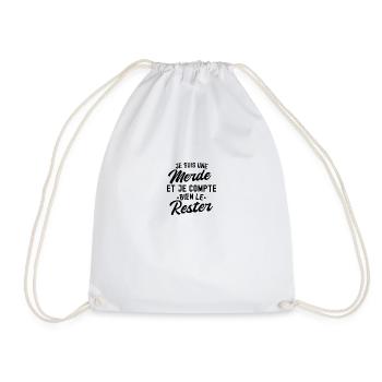 je suis une merde - Sac de sport léger - blanc - Devant