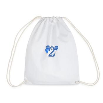 2 Ballon Garçon Anniversaire - Sac de sport léger - blanc - Devant