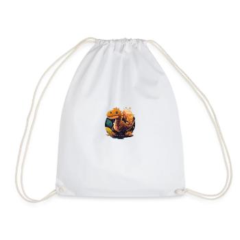Little dinosaur - Drawstring Bag - white - Front