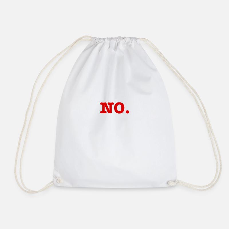 NO. - Drawstring Bag - white