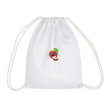 Kirsche cherry Trommel Drummer emoji - Turnbeutel - Weiß - Vorne