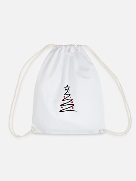 Minimal Christmas Tree 🎄 - Turnbeutel - Weiß