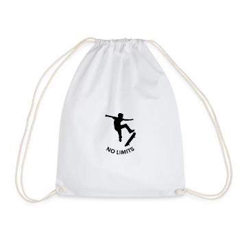 No Limits – Skateboard Dreams - Drawstring Bag - white - Front