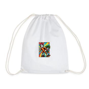 Patins à roulettes carotte coq - Sac de sport léger - blanc - Devant