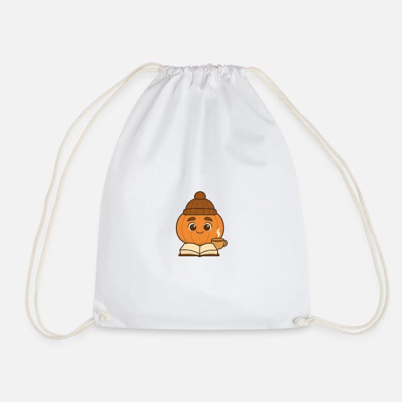 Freddie Pumkin 5 - Drawstring Bag - white