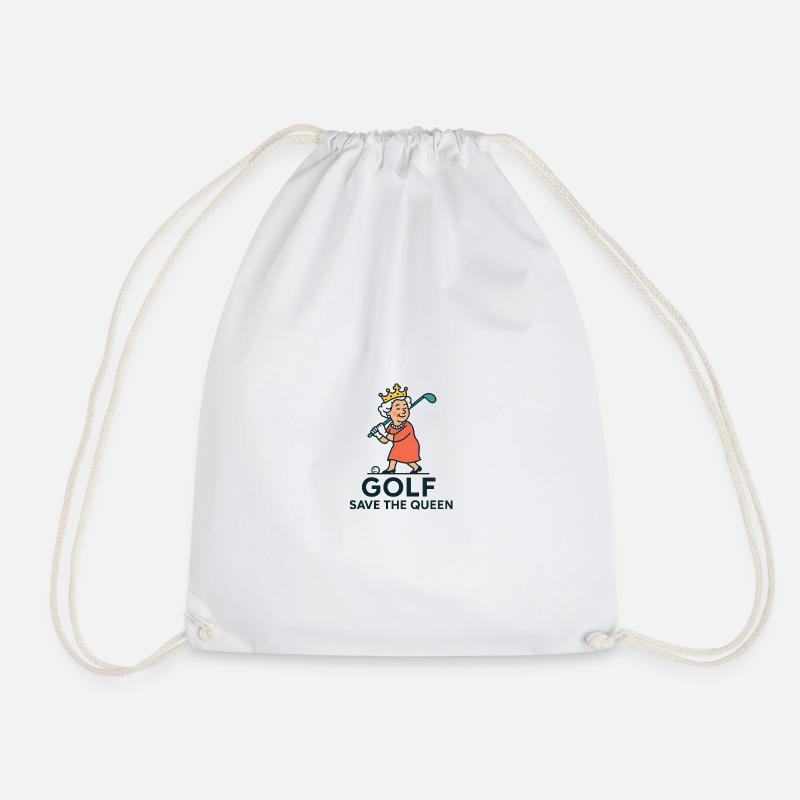 Golf rettet die Königin 2 - Turnbeutel - Weiß
