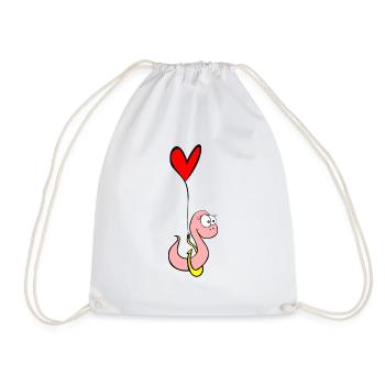 asticot amoureuse - Sac de sport léger - blanc - Devant