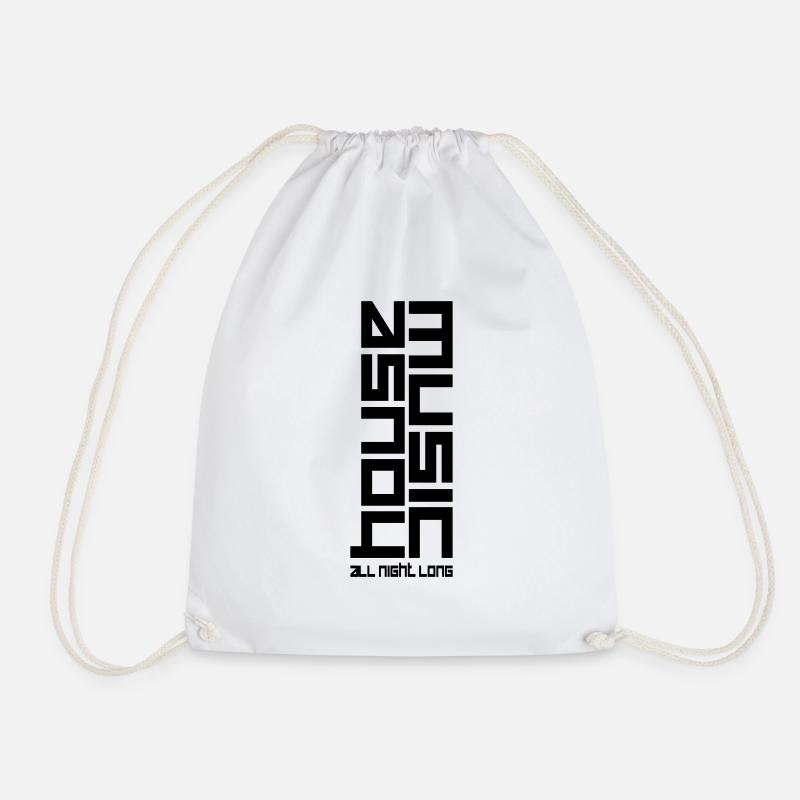 House Music - Drawstring Bag - white