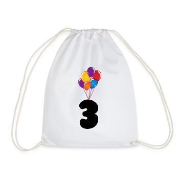 3rd anniversary - Drawstring Bag - white - Front