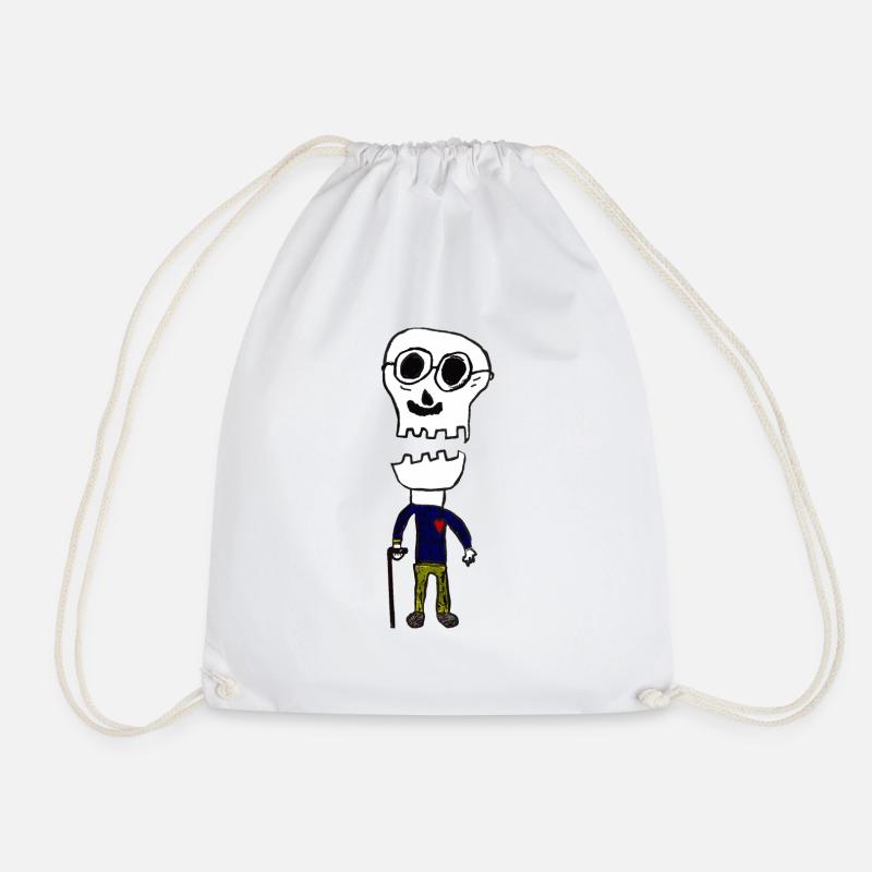 OpaSkull SkullHeart - Turnbeutel - Weiß