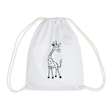 Giraffe 01 - Drawstring Bag - white - Front