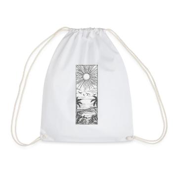 solar landscape - Drawstring Bag - white - Front