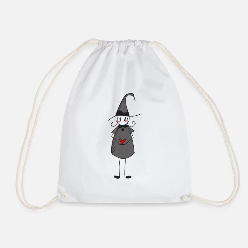 witch in love - Drawstring Bag - white