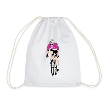Cycling - Road Cyclists - Cycling Races - Drawstring Bag - white - Front