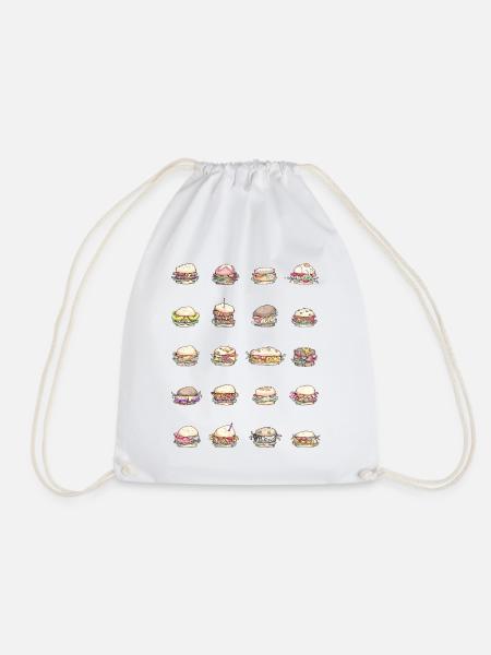 Burger choice - Drawstring Bag - white