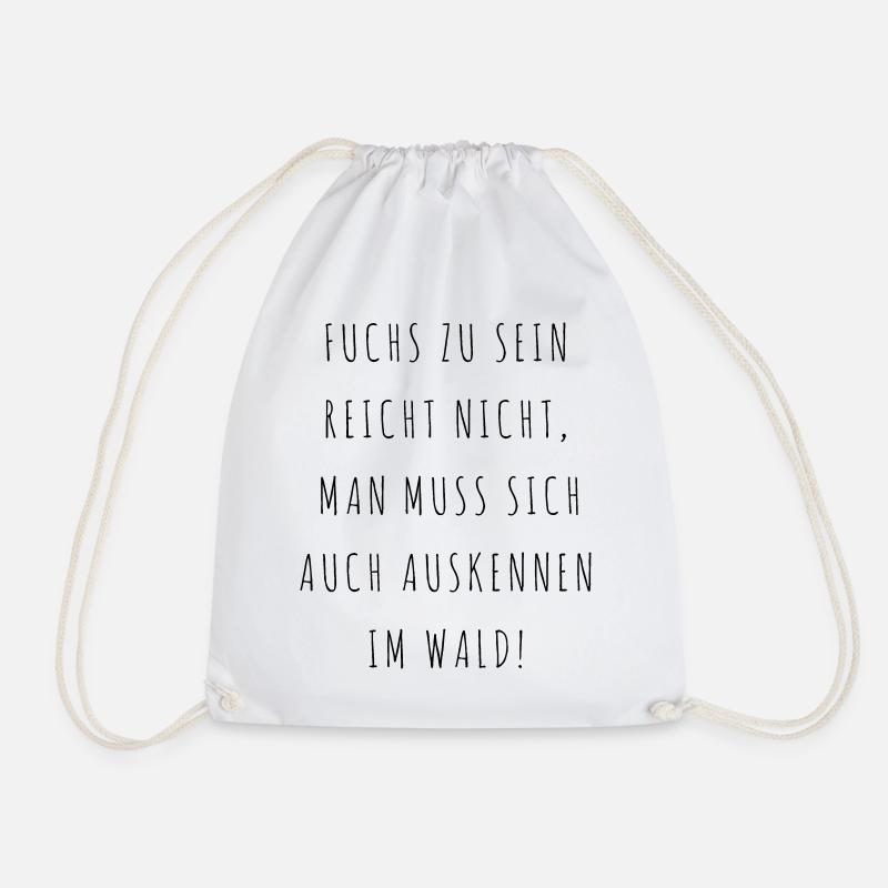 cooler schlauer Fuchs Füchse Spruch - Turnbeutel - Weiß
