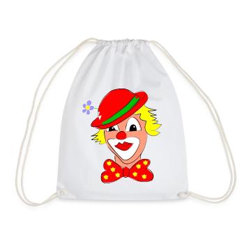 clown - Drawstring Bag - white - Front