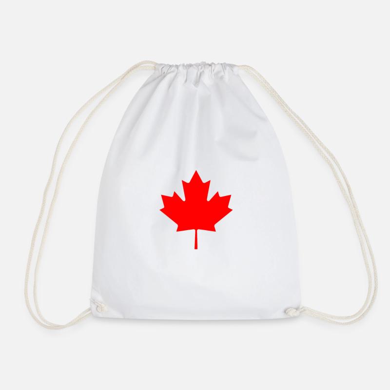 canada - Drawstring Bag - white