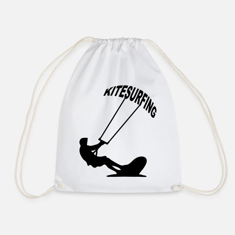 Kitesurfer - Kitesurfing - Turnbeutel - Weiß