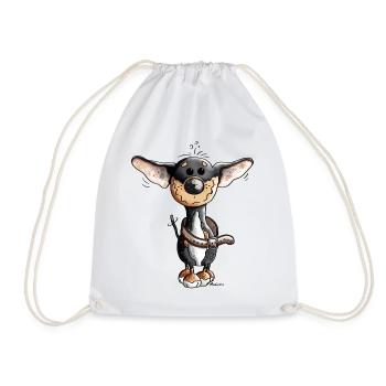 Fröhlicher Chihuahua - Hund - Turnbeutel - Weiß - Vorne
