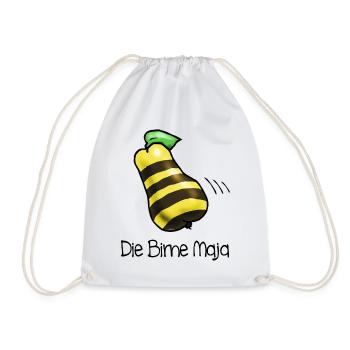 Birne Maja - Turnbeutel - Weiß - Vorne