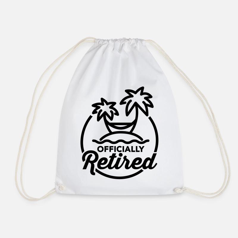 Officially retired - Turnbeutel - Weiß
