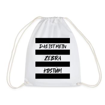 Das Ist Mein Zebra Kostüm - Turnbeutel - Weiß - Vorne