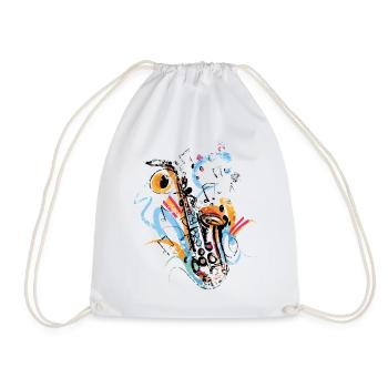 Saxophone Painting - Turnbeutel - Weiß - Vorne