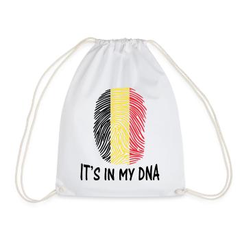 flag of Belgium it's in my dna Fahne von Belgien - Drawstring Bag - white - Front