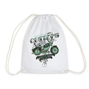 Moto motocycliste moto - Sac de sport léger - blanc - Devant