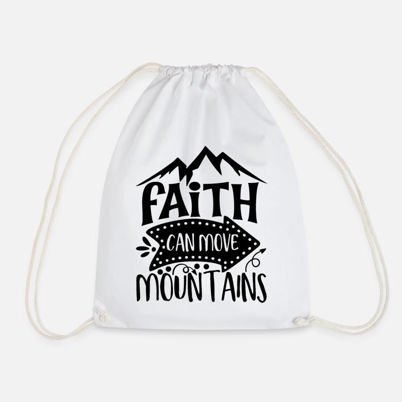 Faith Can Move Mountains Inspiration - Turnbeutel - Weiß