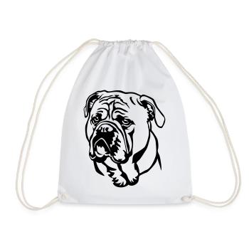Tête de bouledogue continental - Sac de sport léger - blanc - Devant