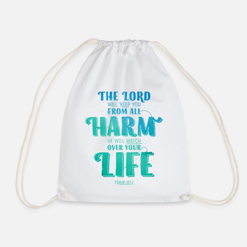 The Lord will keep you from all harm - Turnbeutel - Weiß