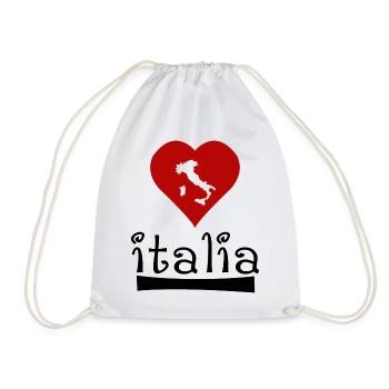 Italia - Drawstring Bag - white - Front
