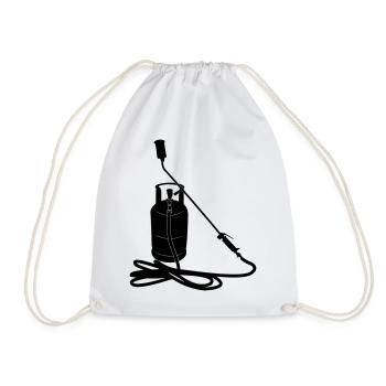 Gas burner shadow image - Drawstring Bag - white - Front