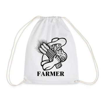 farmer, farmer, farmer - Drawstring Bag - white - Front