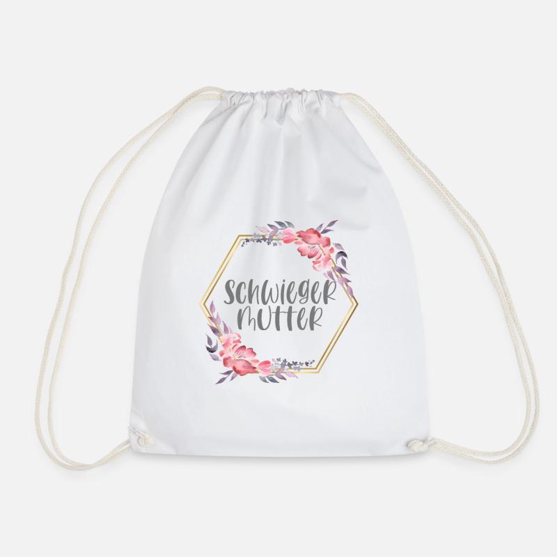 Schwiegermutter Hochzeit Boho Team Bride Geschenk - Turnbeutel - Weiß
