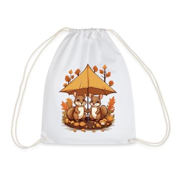 Écureuils mignons - Sac de sport léger - blanc - Devant