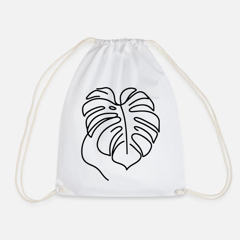 Monstera - Turnbeutel - Weiß
