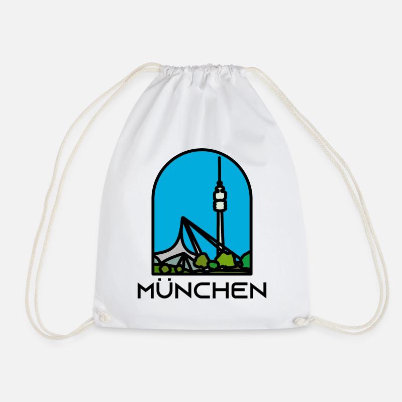 München - Olympiaturm - Turnbeutel - Weiß