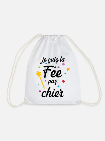 Je suis la Fée pas chier ! - Sac de sport léger - blanc