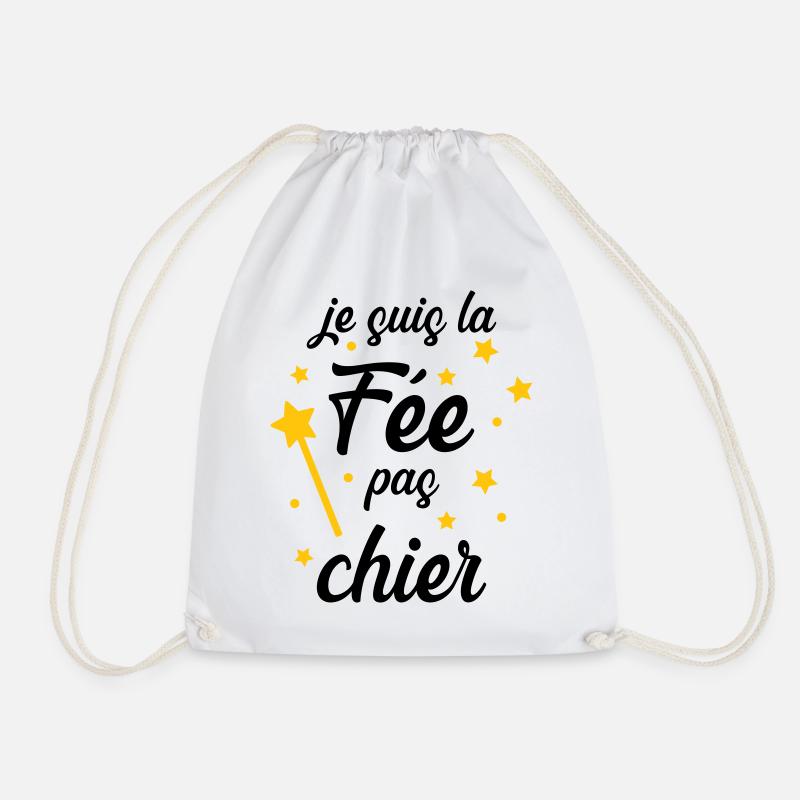 Je suis la Fée pas chier ! - Sac de sport léger - blanc