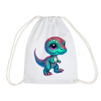Dinosaur - Drawstring Bag - white - Front