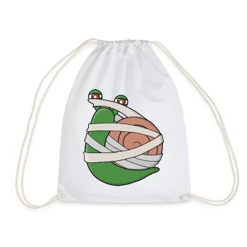 Mummy Snail - Drawstring Bag - white - Front