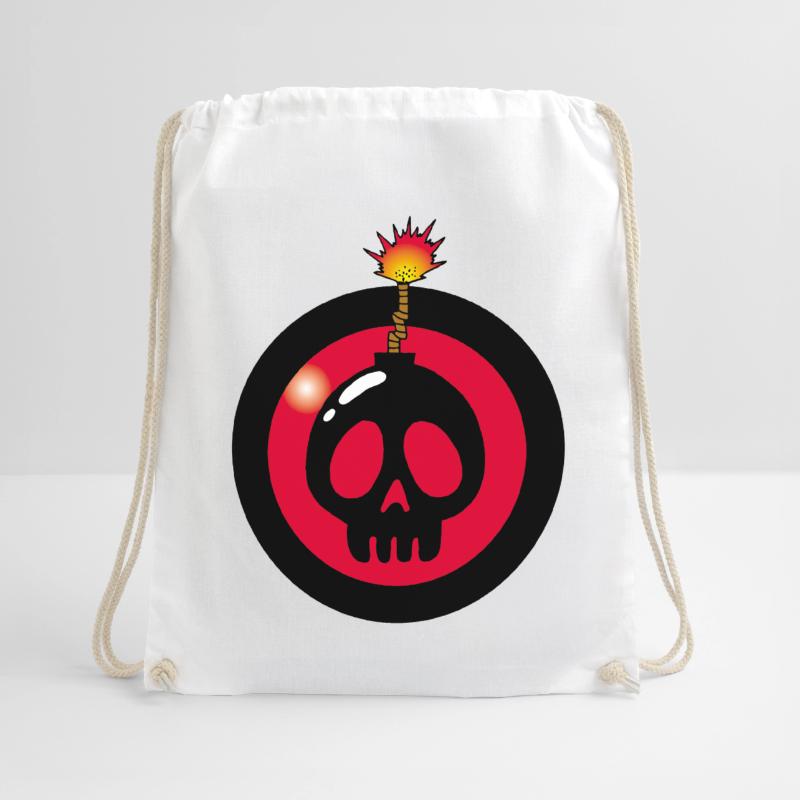 Exploding Skull Drawstring Bag