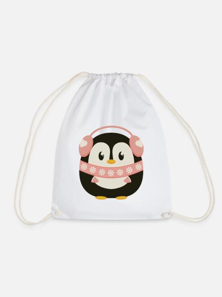 Süßer Pinguin in Pink - Turnbeutel - Weiß