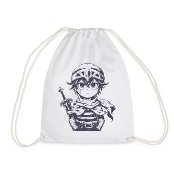 Little Forest Knight with Sword - Drawstring Bag - white - Front