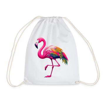 Flamingo - Turnbeutel - Weiß - Vorne