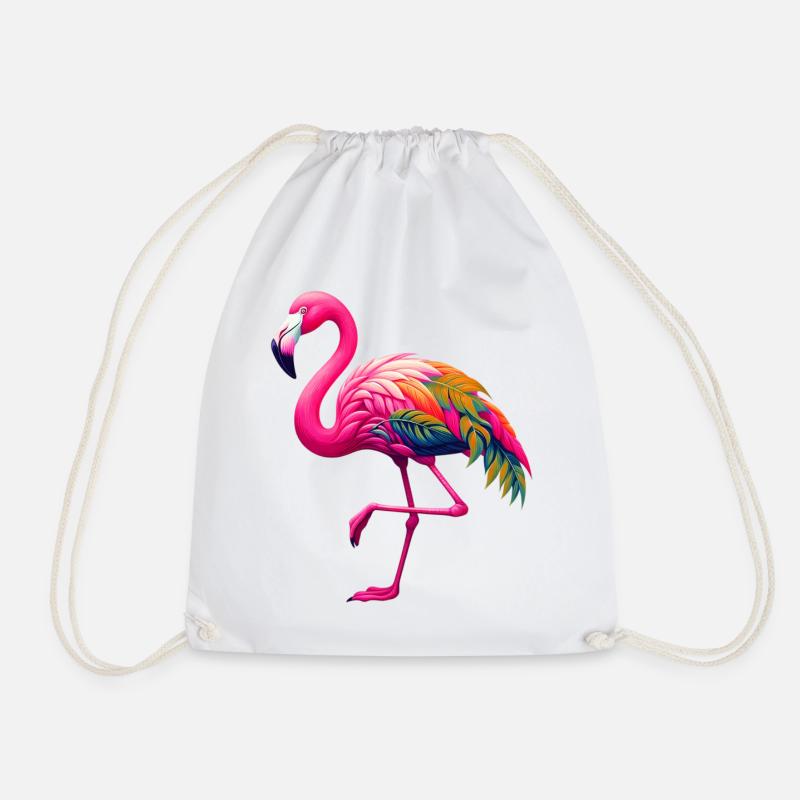 Flamingo - Turnbeutel - Weiß